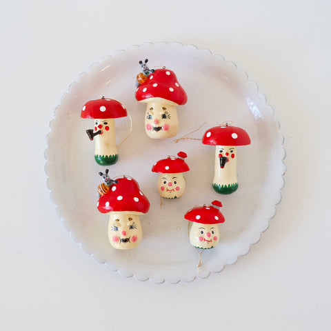 Mushroom Character Ornaments - 3 Options