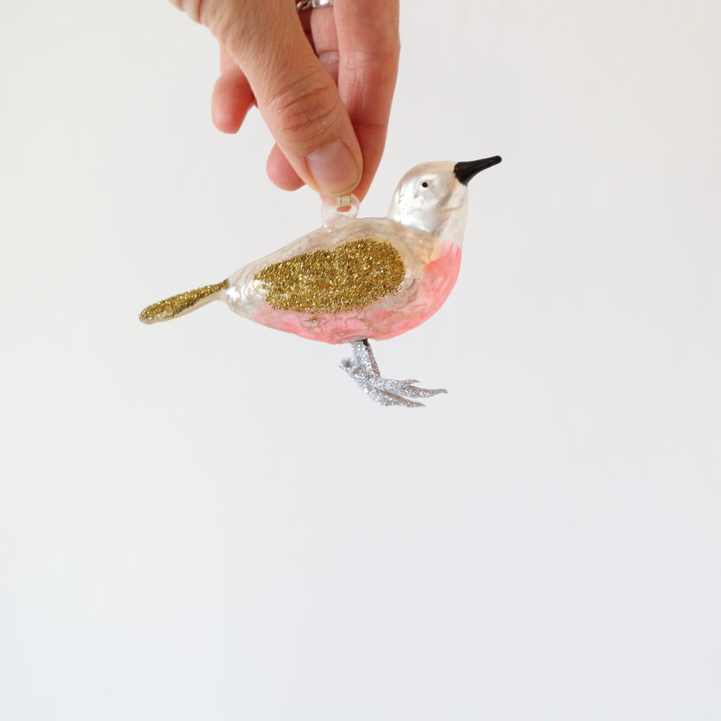 Blown Glass Ornaments - Birds
