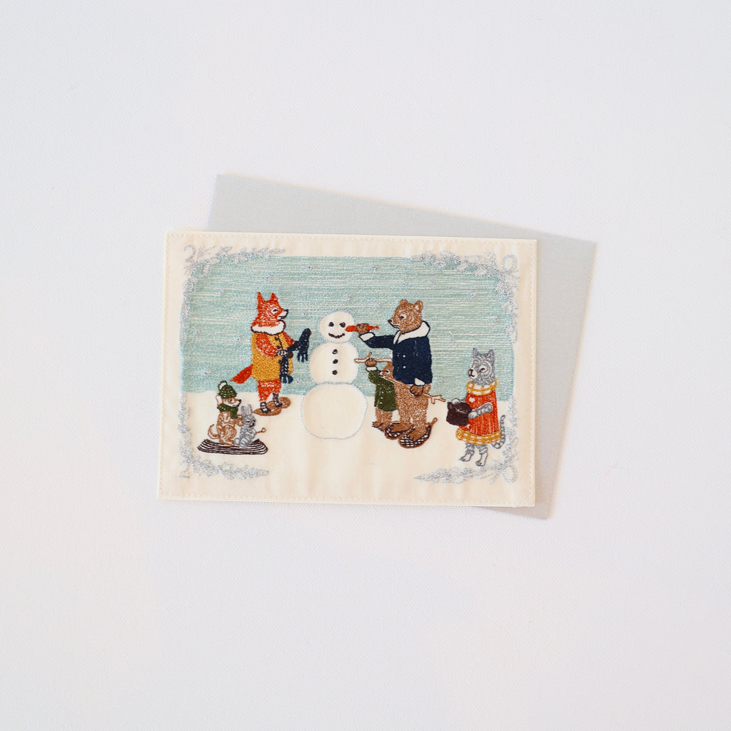 Coral & Tusk Snowman Play Card