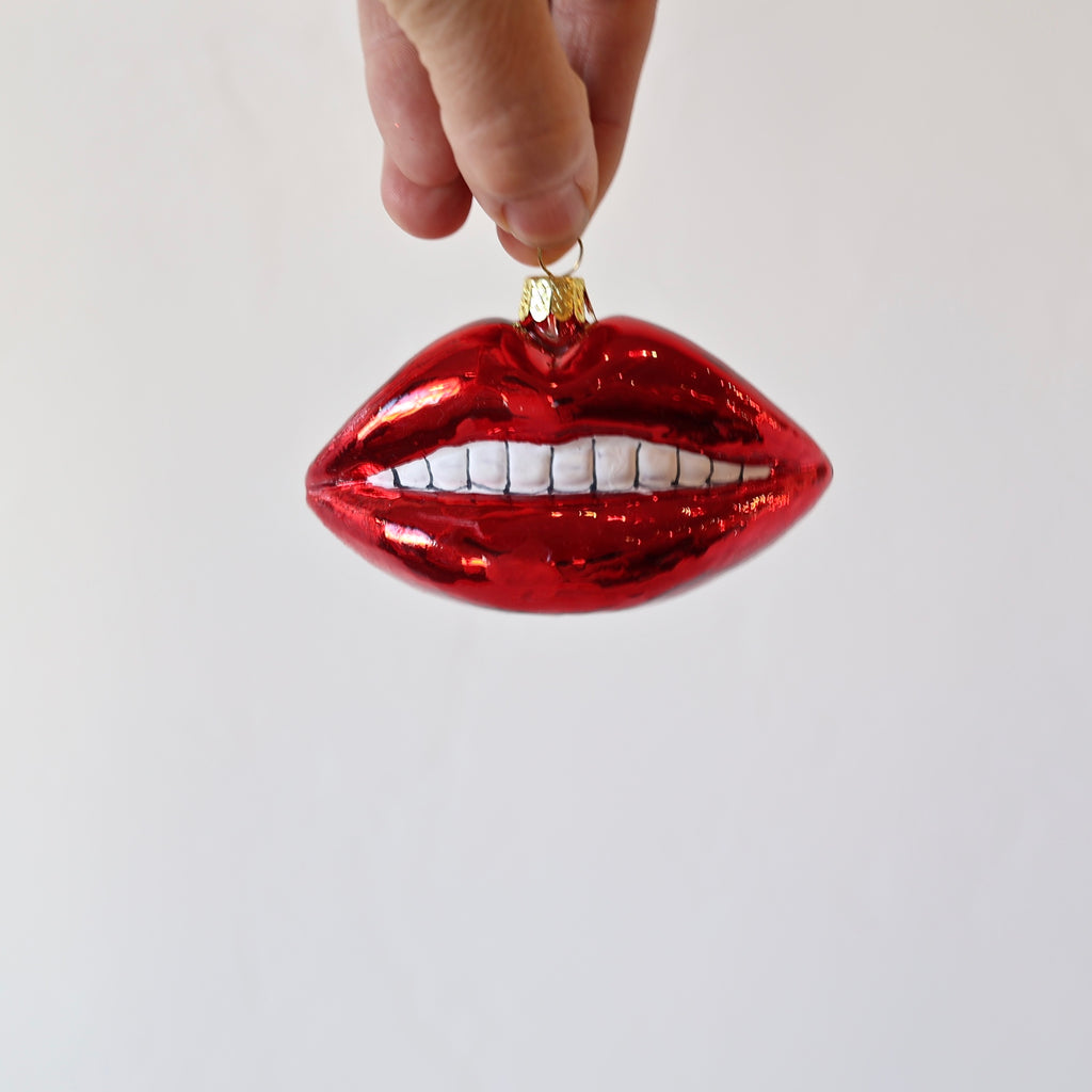 Blown Glass Ornaments - Faces & Lips - 5 Options