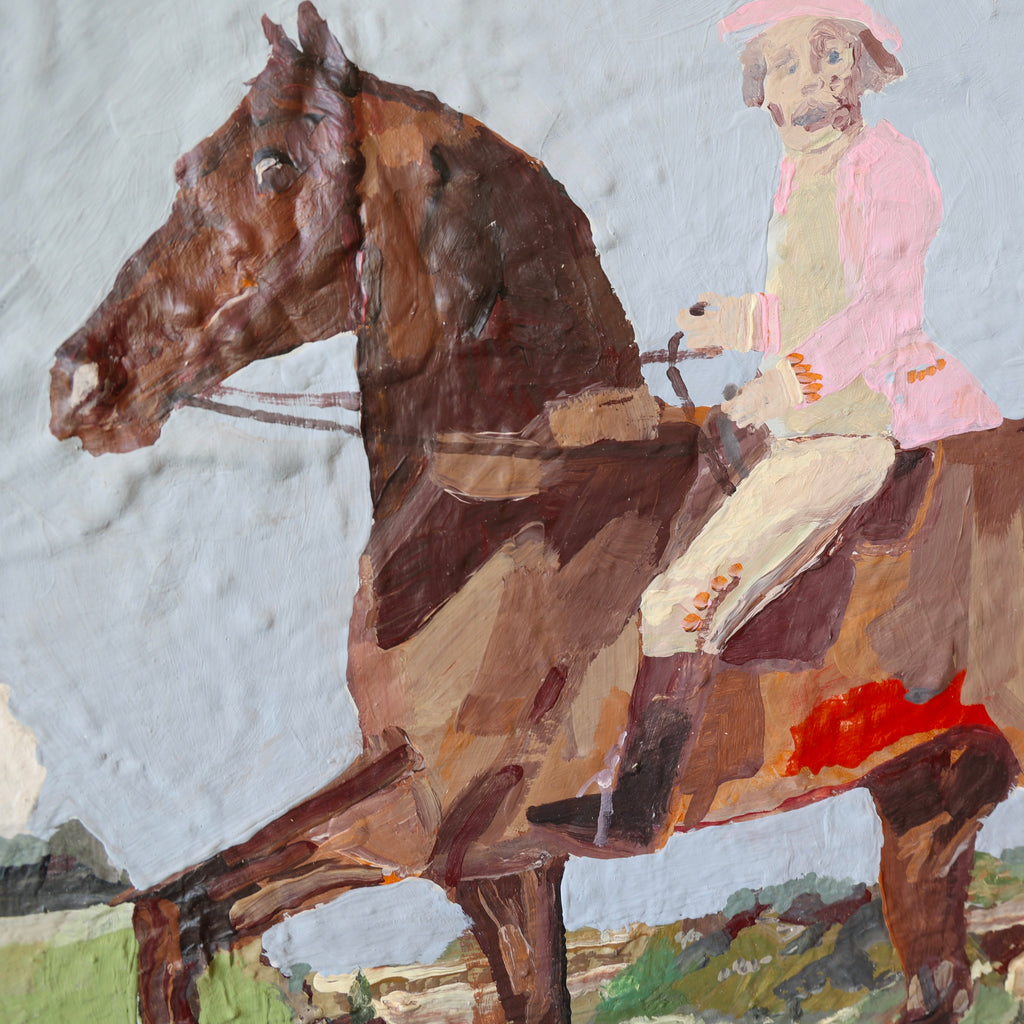 Graham Mears Painting - "Pink Coat II"