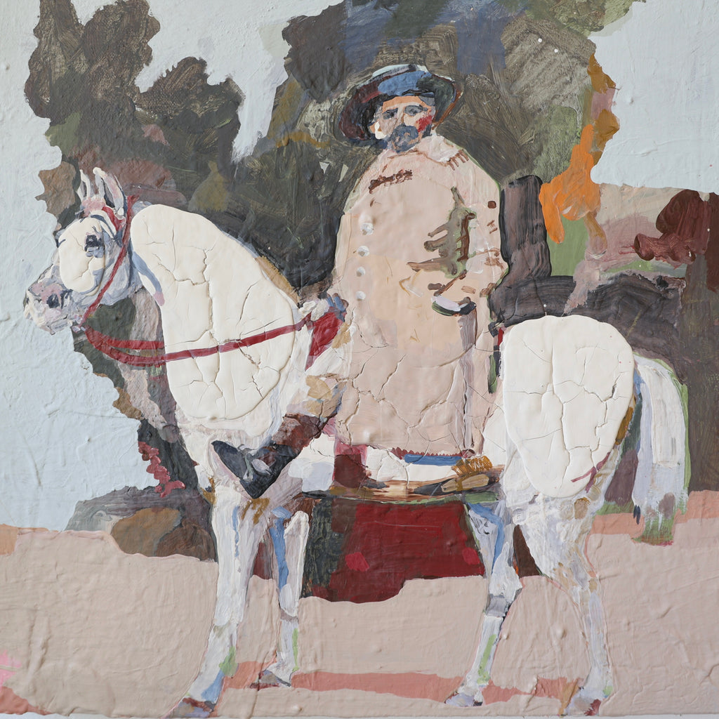 Graham Mears Painting - "Pink Coat III"