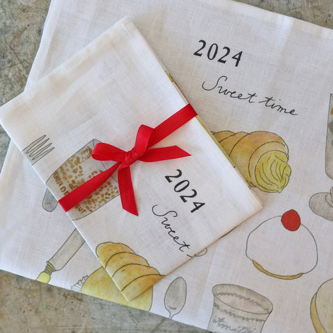 Fog Linen Calendar Towels - Sweet Time