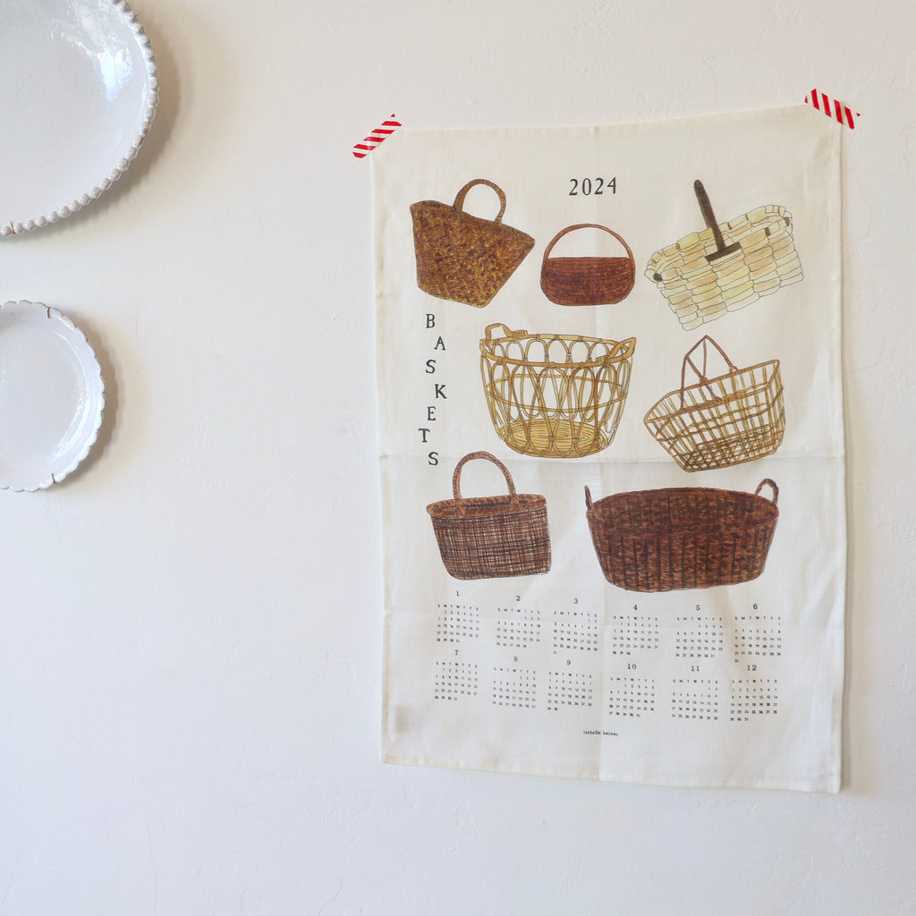 Fog Linen Calendar Towels - Baskets