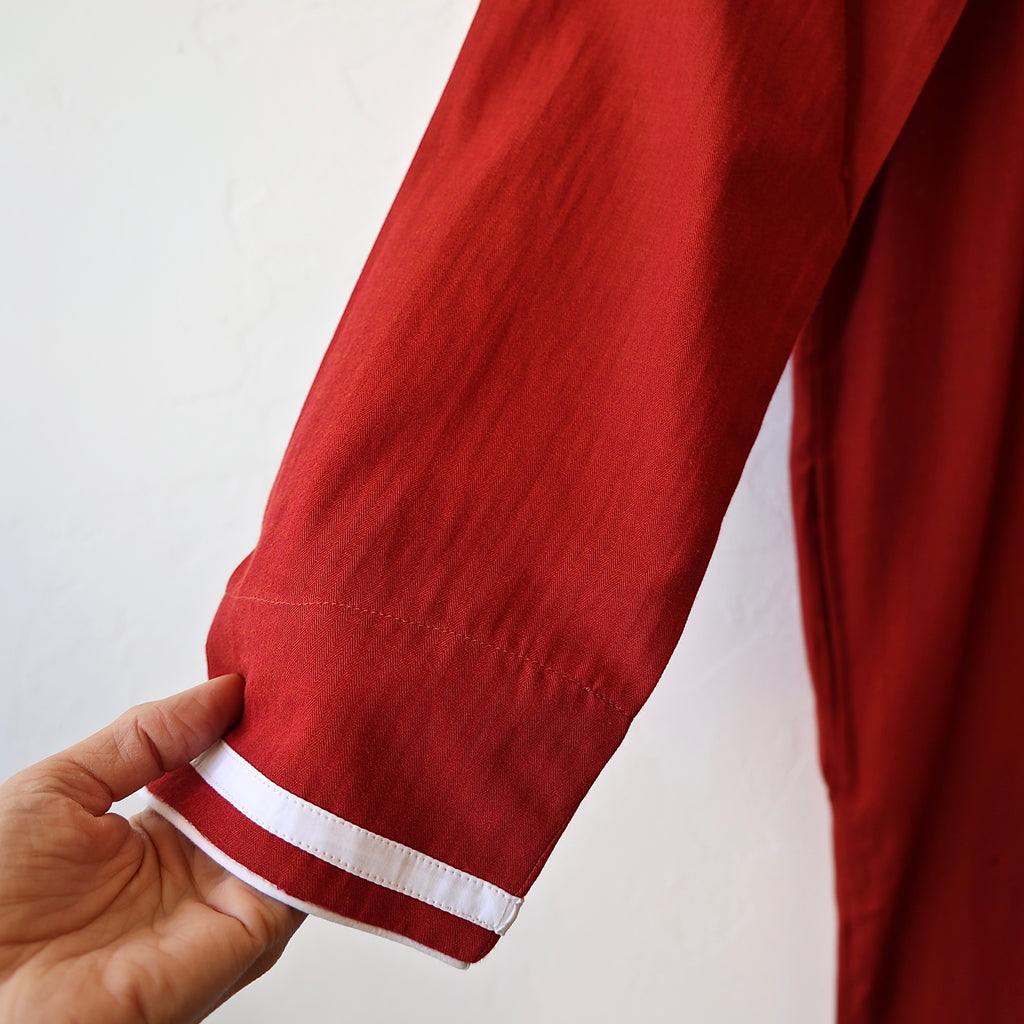 P. Le Moult Sailor Collar Night Dress - Red Herringbone