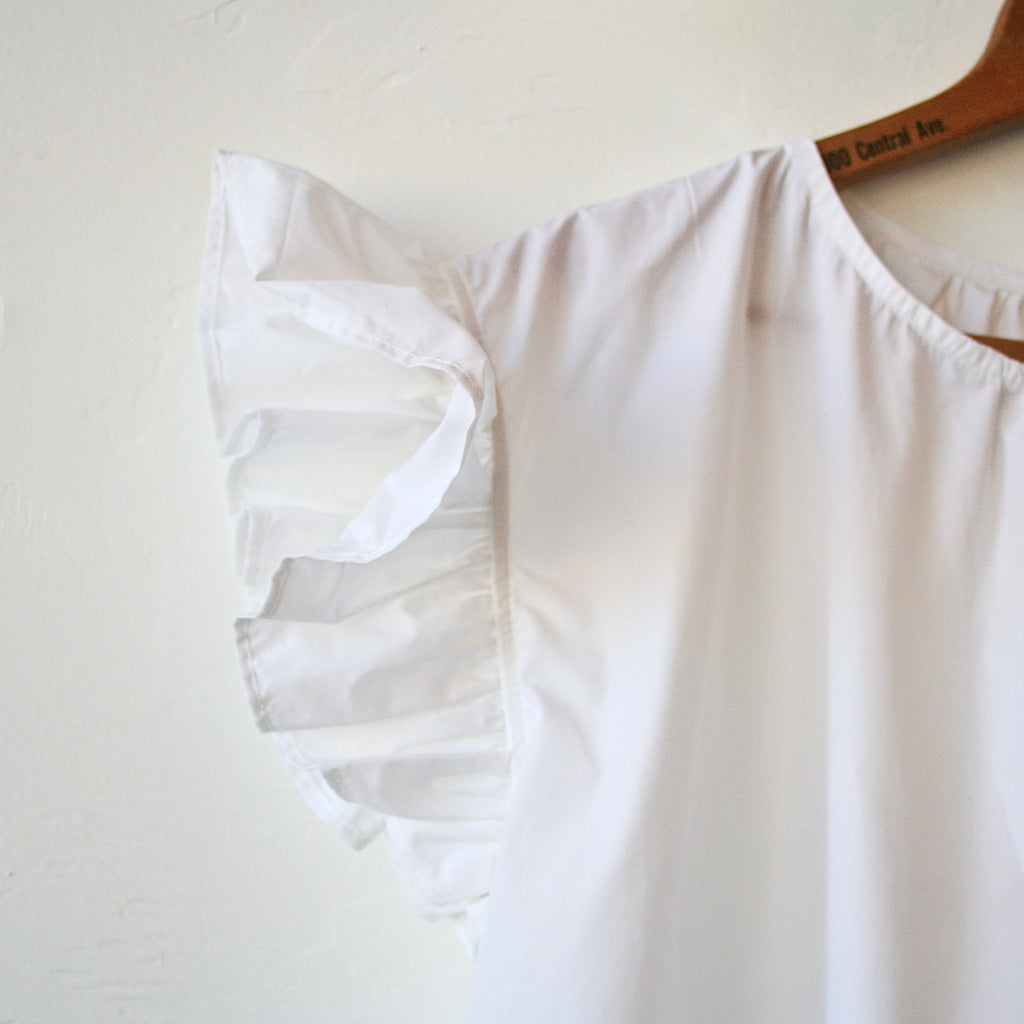 Bon Ruffle Shirt- White