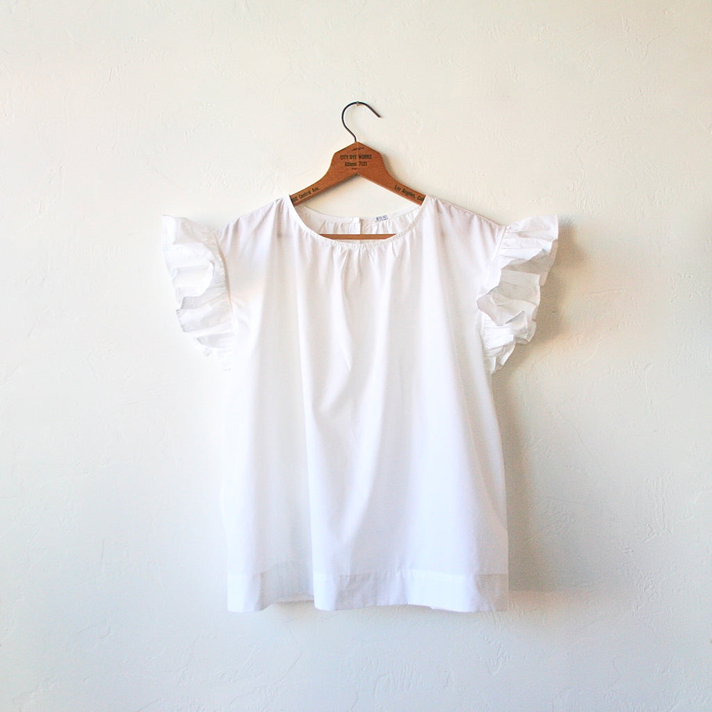 Bon Ruffle Shirt- White