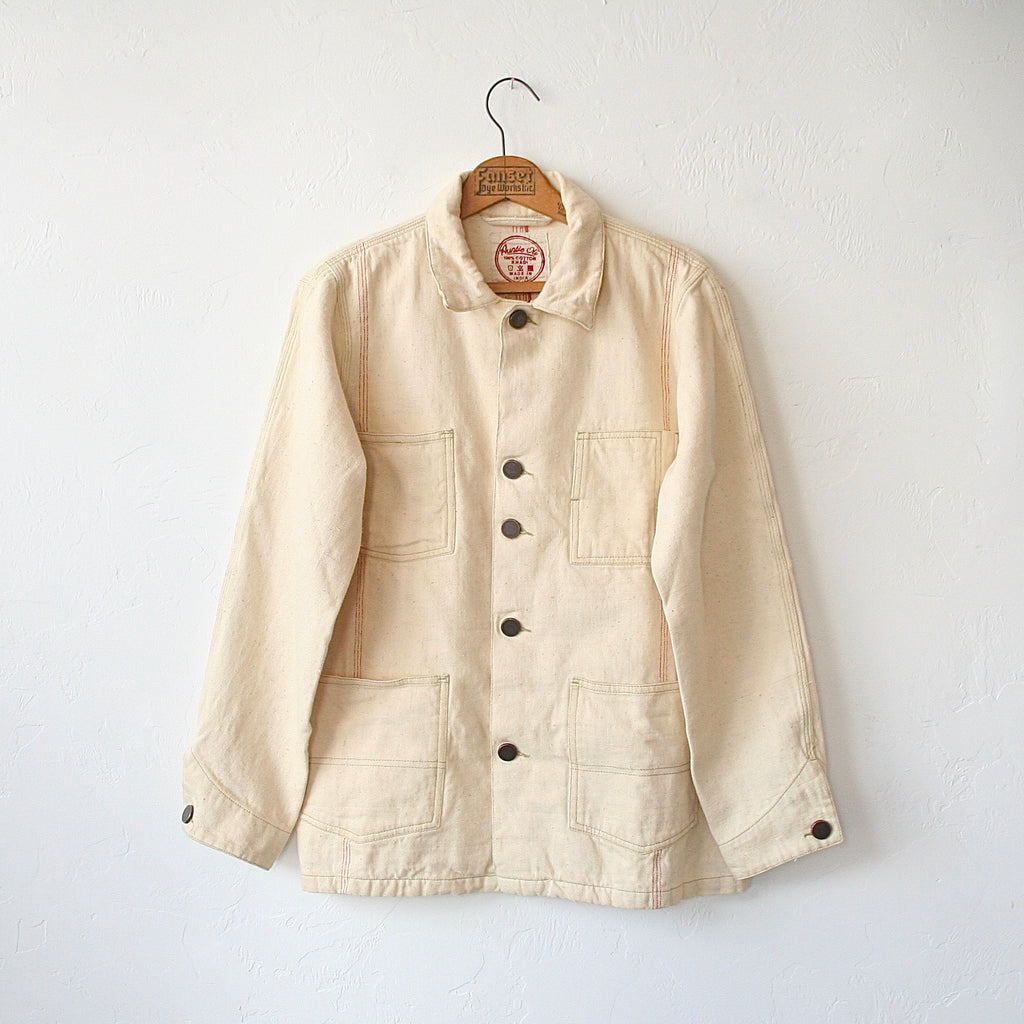Selvedge Chore Coat Cream Bon - Main Image