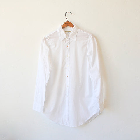 Pip Squeak Chapeau Long Boy Shirt - White Cotton Batiste