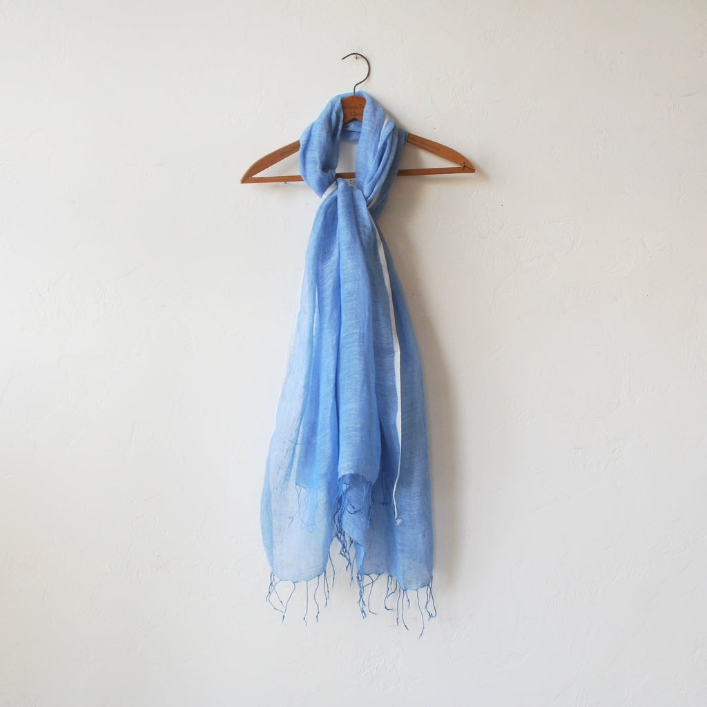 Epice Linen Scarf - Forget Me Not