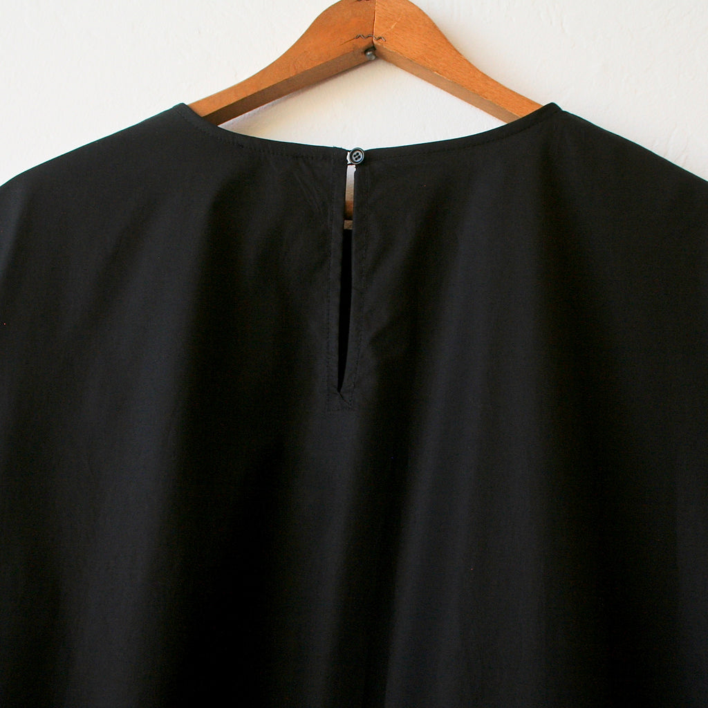 Apuntob Short Sleeve Dress, Cotton - Black