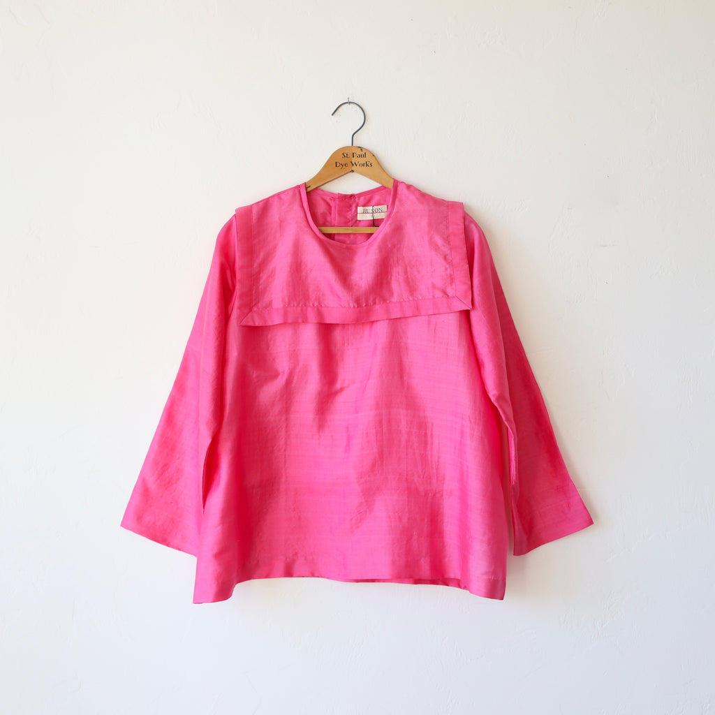 Bunon Silk Sailor Shirt - Pink