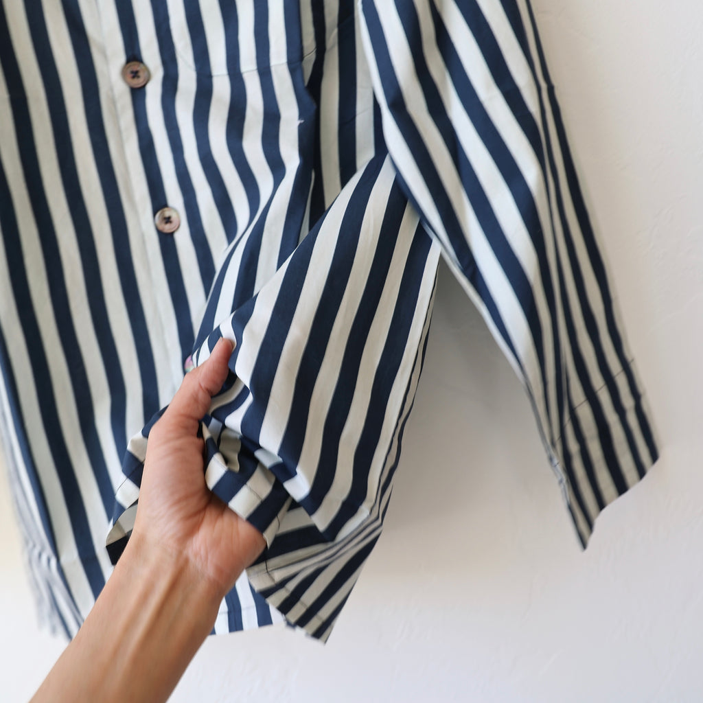 P. Le Moult Pajama Set - Navy and Cream Stripes