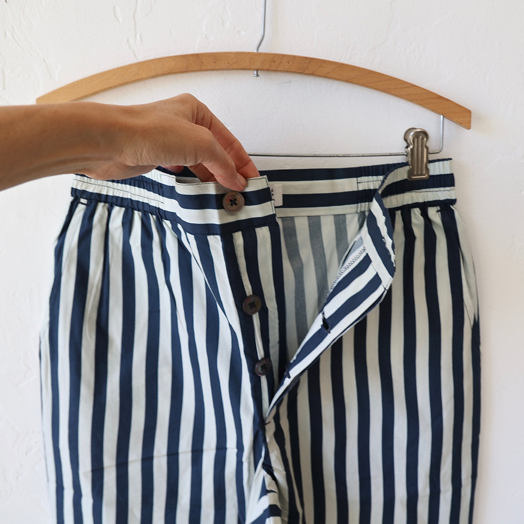 P. Le Moult Pajama Set - Navy and Cream Stripes