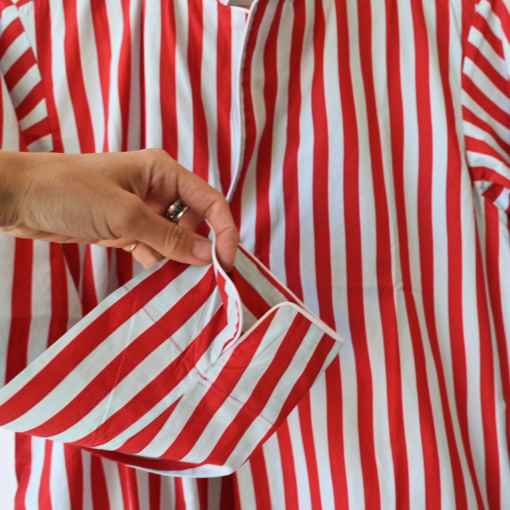 P. Le Moult Night Shirt - Red Stripes