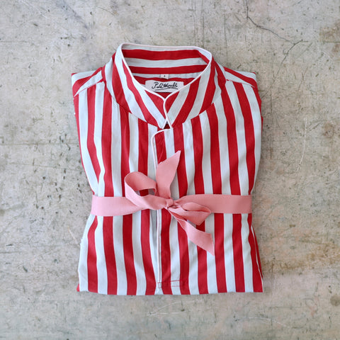 P. Le Moult Night Shirt - Red Stripes