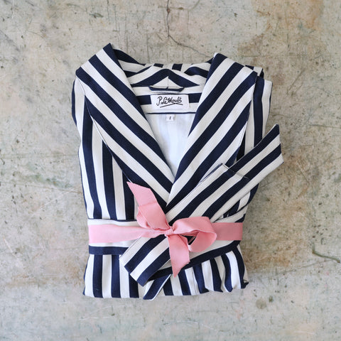 P. Le Moult Robe - Navy & Cream Stripes