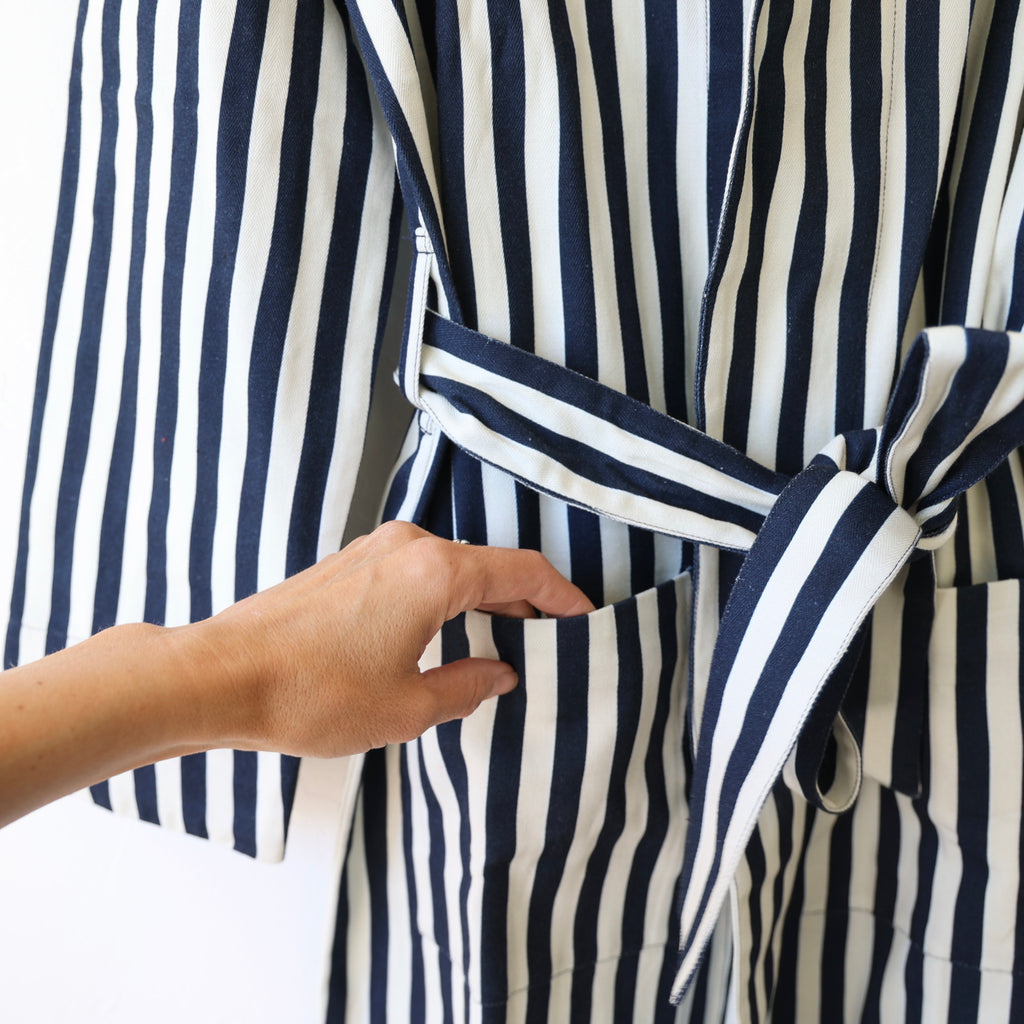 P. Le Moult Robe - Navy & Cream Stripes
