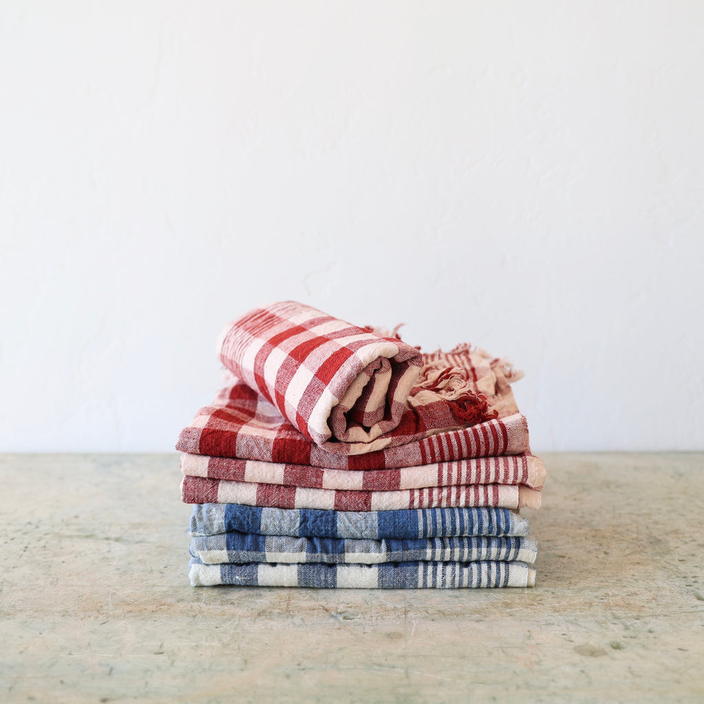 Khadi Cotton Gingham Textile - Two Colors