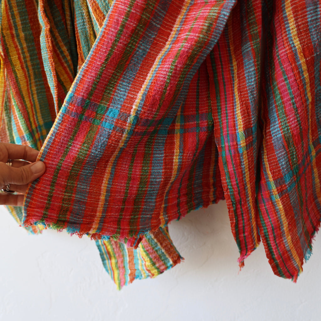 Khadi Cotton Multicolor Textiles - 3 Color Options