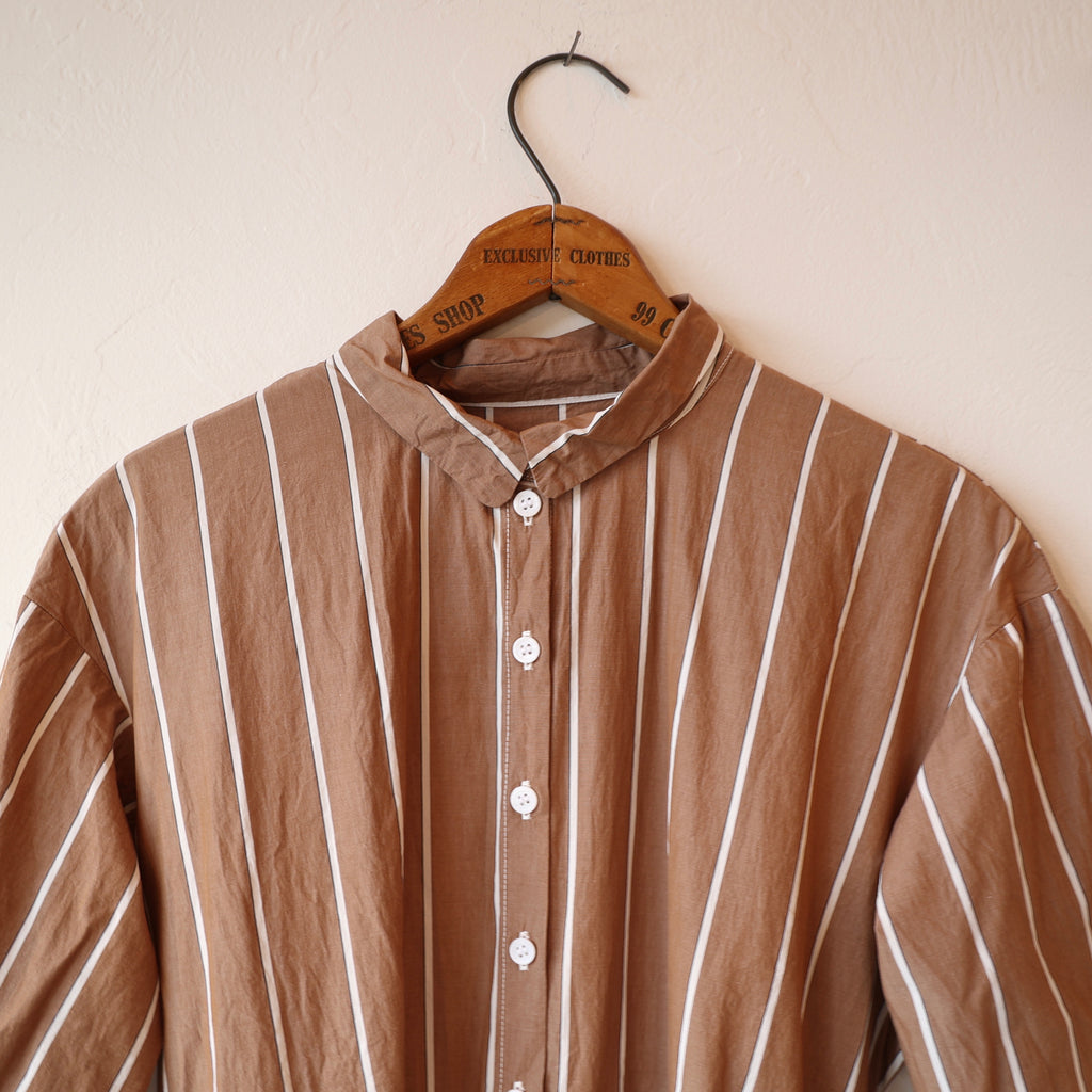 Manuelle Guibal Shirt Dress - Brown Stripe