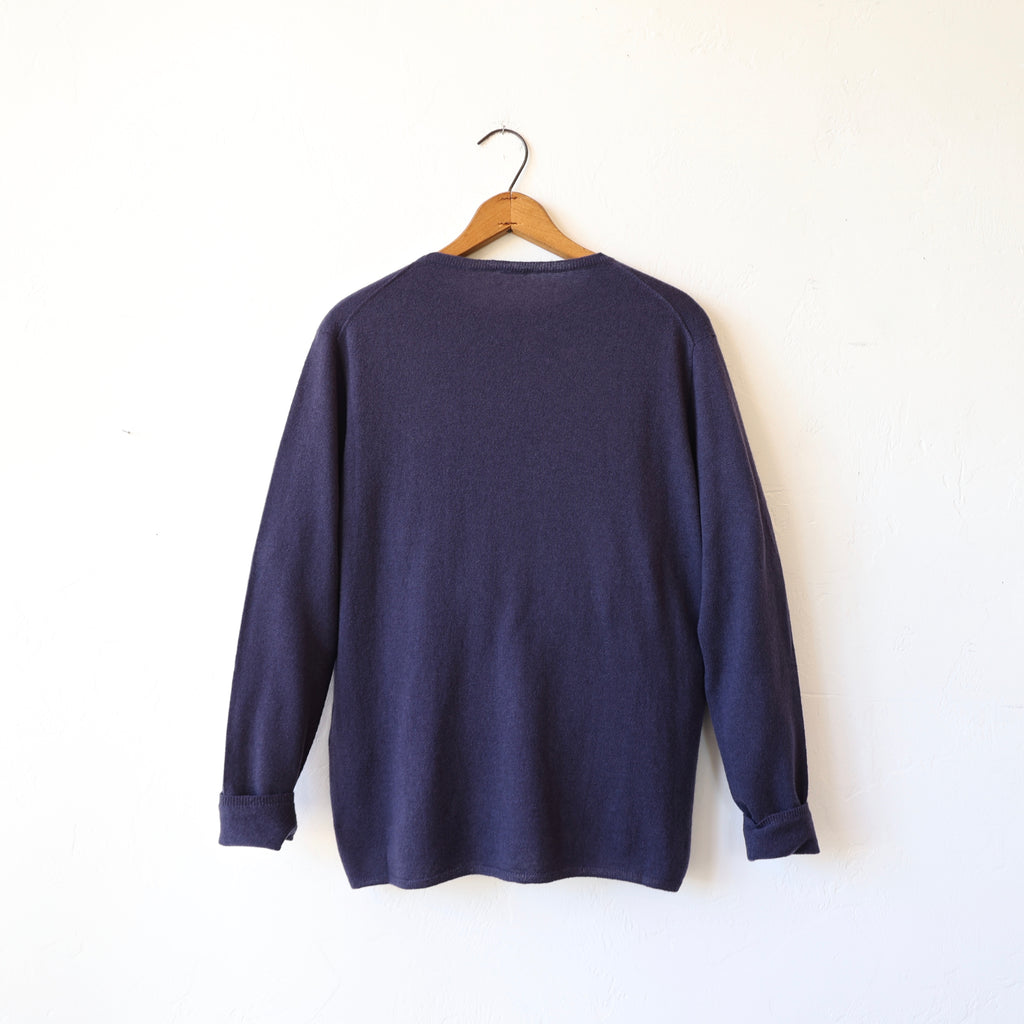 Apuntob Cashmere/Silk Sweater - Smoke Blue