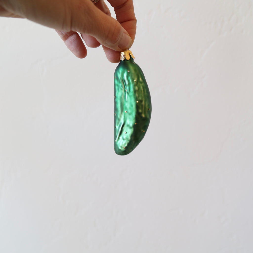 Blown Glass Ornaments - Good Luck Pickles - 3 Options