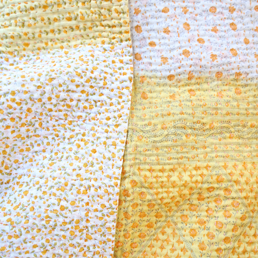 Jeanette Farrier One of a Kind Baby Blanket - Yellow Floral