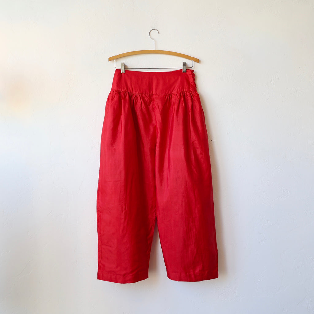 Bunon Silk Pants - Red