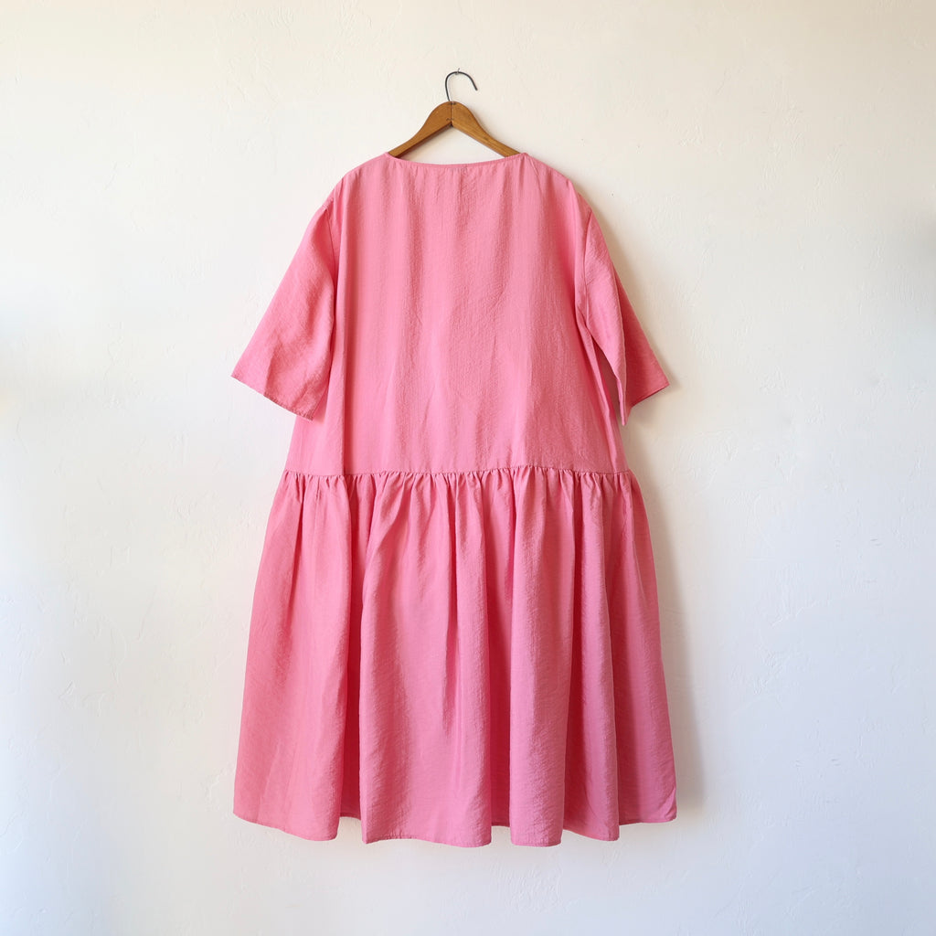 Apuntob Silk Easy Dress - Pink