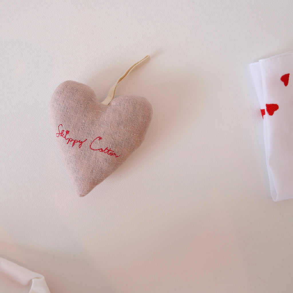 Skippy Cotton Lavender Sachet Ornament - Heart
