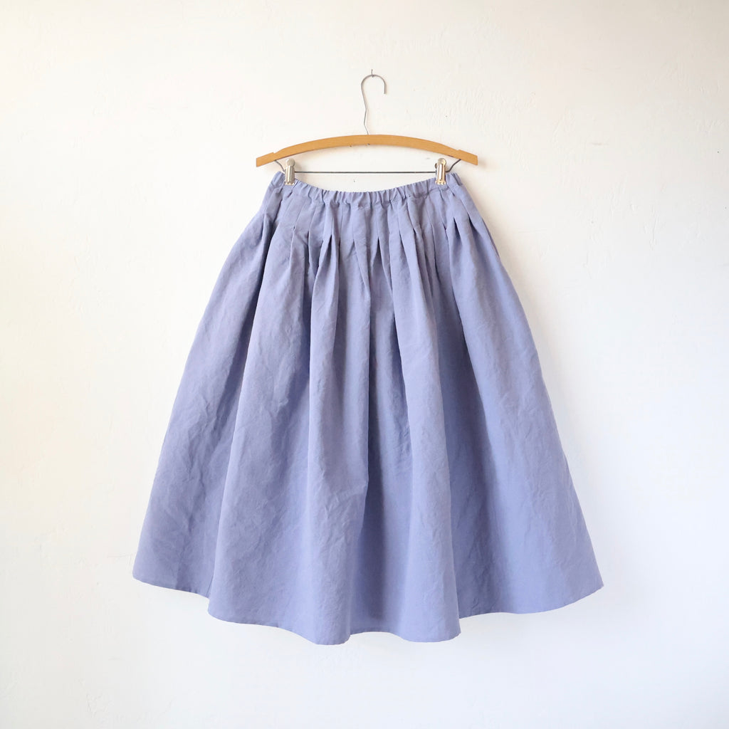 Apuntob Pleated Elastic Skirt - Sugar Blue