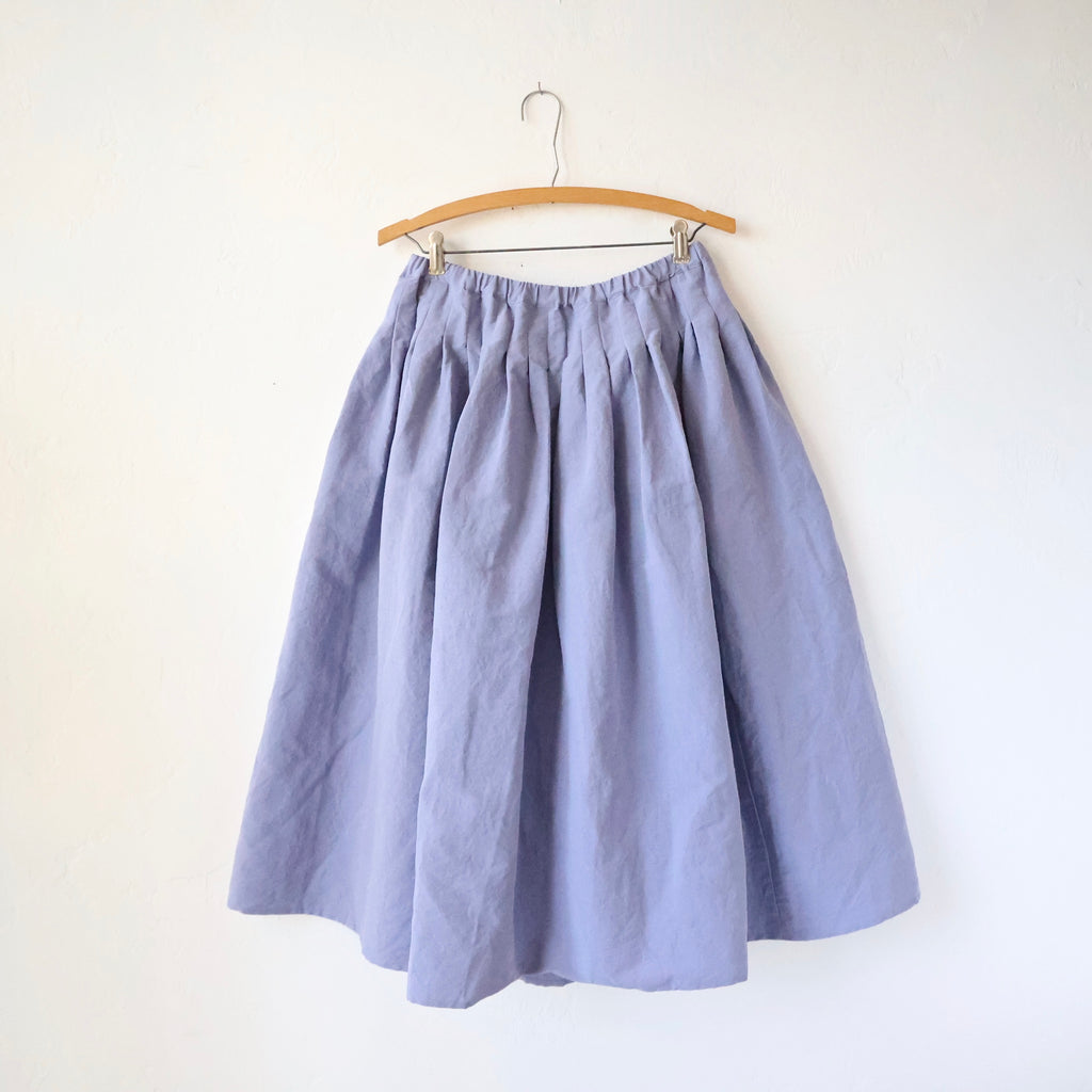 Apuntob Pleated Elastic Skirt - Sugar Blue