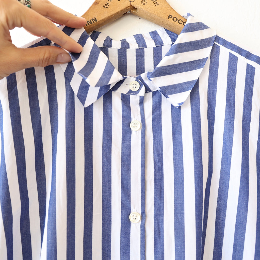 Gallego Desportes Collar Shirt - Sea Stripes